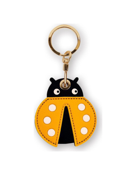 Funda de llavero de cuero XSUIOY para Apple AirTag - Insecto lindo