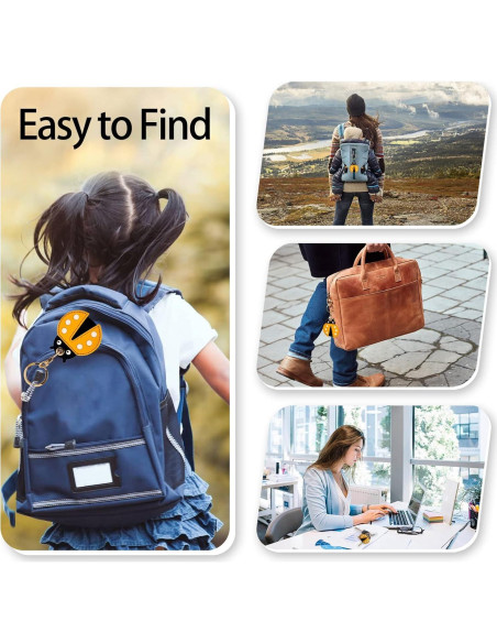 Funda de llavero de cuero XSUIOY para Apple AirTag - Insecto lindo