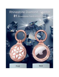 Soporte para AirTag DEERLET 2 Pack Metal con Rhinestones 2