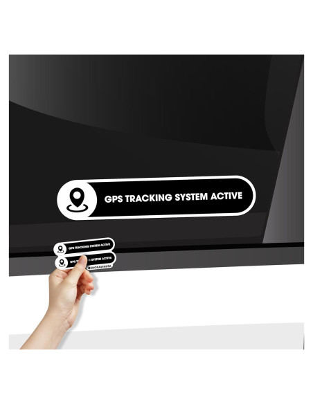 Calcomanías GPS Antirrobo Engraven 5x1 Pulgadas 2 Pack