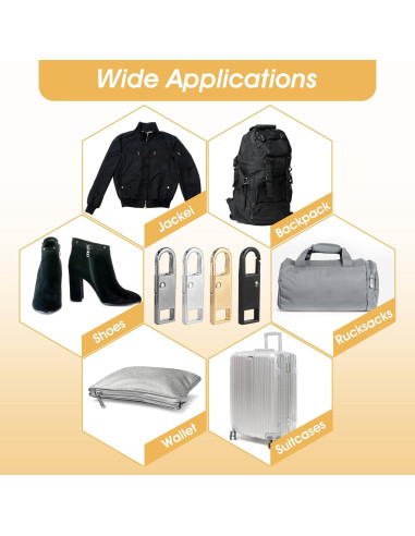 12 Tiradores de Cremallera de Acero Inoxidable EupHHonycs