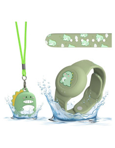 Paquete 2 Pulseras y Collares AirTag BIQIRE Dinosaurios