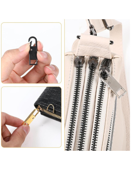 12 Tiradores de Cremallera de Acero Inoxidable EupHHonycs