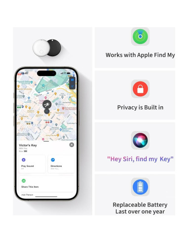 Localizador de Llaves Bluetooth Apple 4 Pack Impermeable