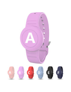 Pulsera AirTag Impermeable Tyanuzz para Niños Púrpura