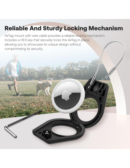 Paquete de 4 Soportes para AirTag Pautas con Cable Metal