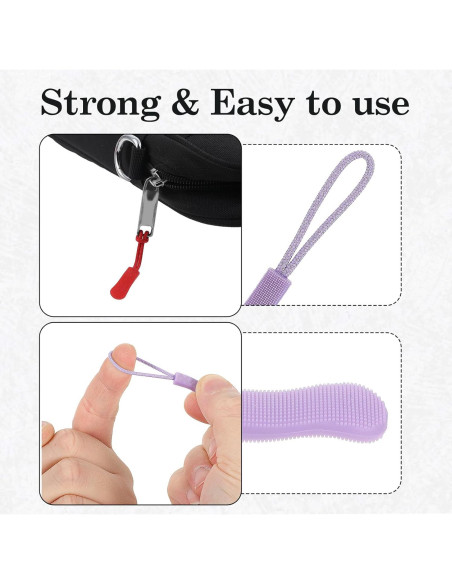 60 Tiradores de Cremallera Coloridos Aysatogc 6.5x0.9cm