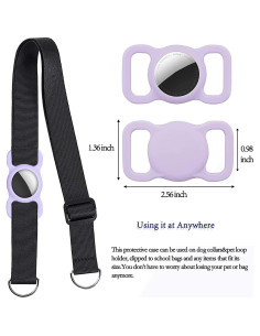 Funda de Silicona para Apple AirTag - Soporte Mascotas Lila 2