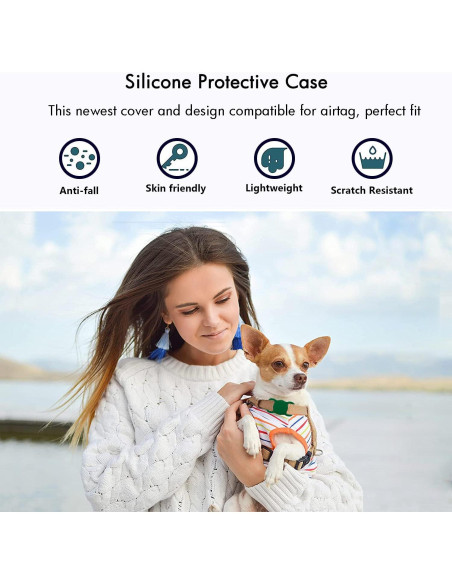Funda de Silicona para Apple AirTag - Soporte Mascotas Lila