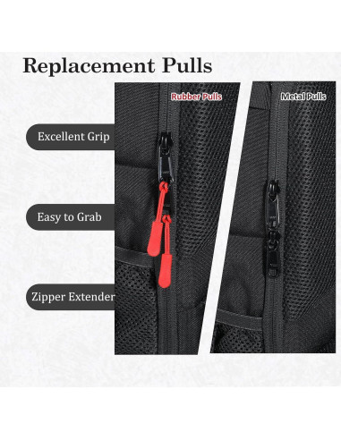 60 Tiradores de Cremallera Coloridos Aysatogc 6.5x0.9cm