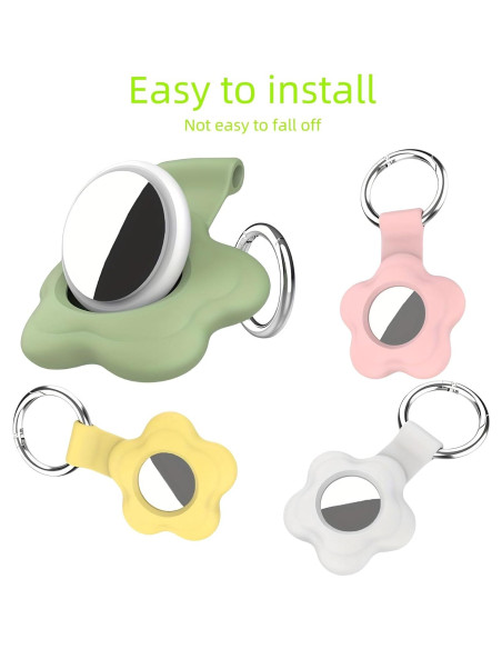 Estuche de Silicona para Air Tags 25Ya - Paquete de 2 Negro/Rosa