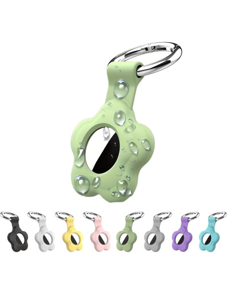 Estuche de Silicona para Air Tags 25Ya - Paquete de 2 Negro/Rosa