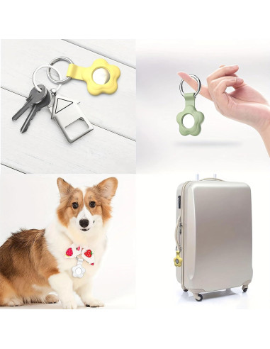 Estuche de Silicona para Air Tags 25Ya - Paquete de 2 Negro/Rosa