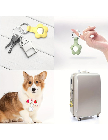 Estuche de Silicona para Air Tags 25Ya - Paquete de 2 Negro/Rosa