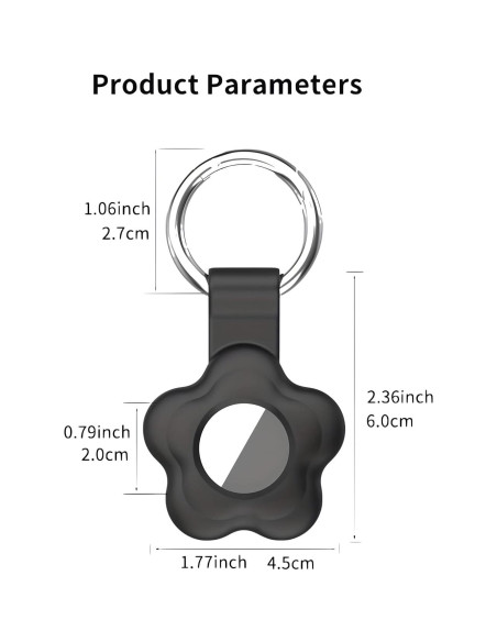 Estuche de Silicona para Air Tags 25Ya - Paquete de 2 Negro/Rosa