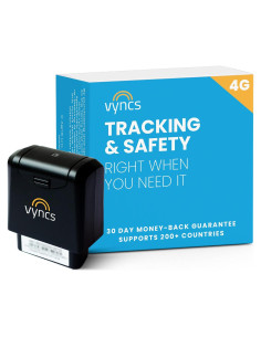 Rastreador GPS Vyncs 4G LTE Sin Cuota Mensual OBD-II