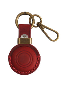 Funda de Cuero Genuino para AirTag MAILADA Rojo Vino