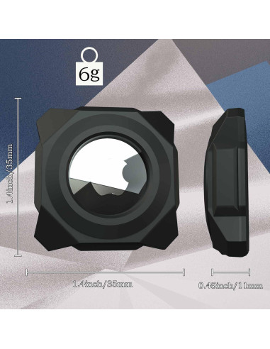 Soporte Airtag Impermeable LouisKoo Adhesivo Negro 1 Paquete