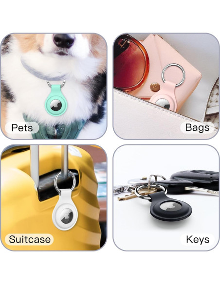 Funda de Silicona JETech para AirTag 2021 - Paquete de 4