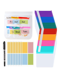 Organizador de Pastillas MARFOREVER 47 Pcs con Etiquetas
