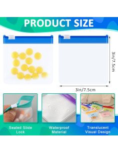 Organizador de Pastillas MARFOREVER 47 Pcs con Etiquetas 2