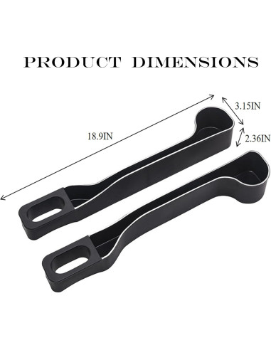 Organizador de Asiento de Coche Mirrorever 2 Piezas Negro