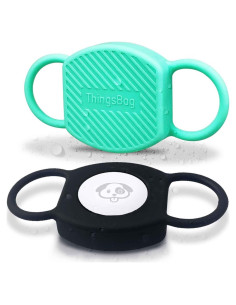 Soporte para Collar de Perro ThingsBag 2 Pzas Silicona Negro Verde