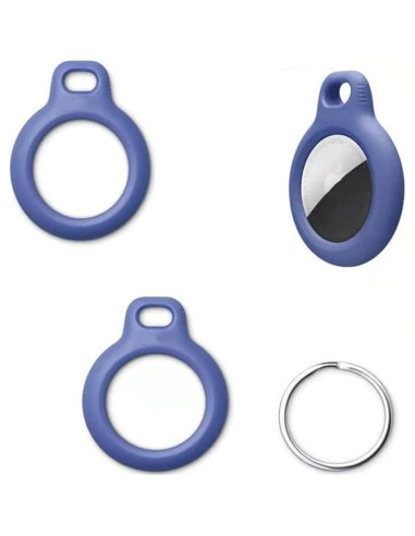 2 Llaveros Funda para AirTag Apple - Rosa y Azul