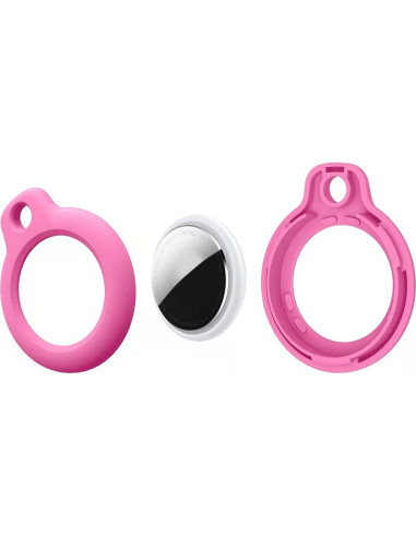 2 Llaveros Funda para AirTag Apple - Rosa y Azul