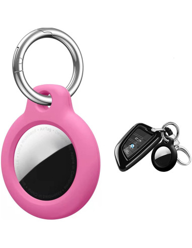 2 Llaveros Funda para AirTag Apple - Rosa y Azul