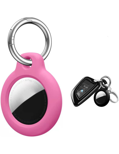 2 Llaveros Funda para AirTag Apple - Rosa y Azul