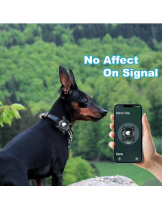 Soporte impermeable para AirTag Sichy rosa para collar de perro 2