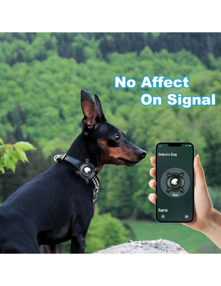 Soporte impermeable para AirTag Sichy rosa para collar de perro