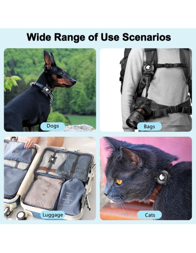 Soporte impermeable para AirTag Sichy rosa para collar de perro