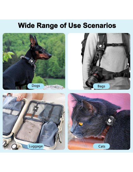 Soporte impermeable para AirTag Sichy rosa para collar de perro