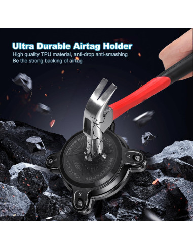 Soporte impermeable para AirTag Sichy rosa para collar de perro