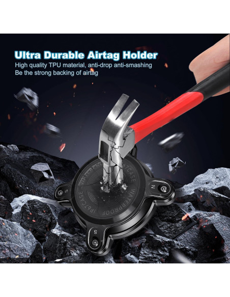 Soporte impermeable para AirTag Sichy rosa para collar de perro