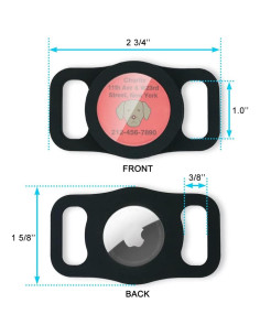 Soporte para AirTag WHALEZON Collar Perro Grande Azul 2