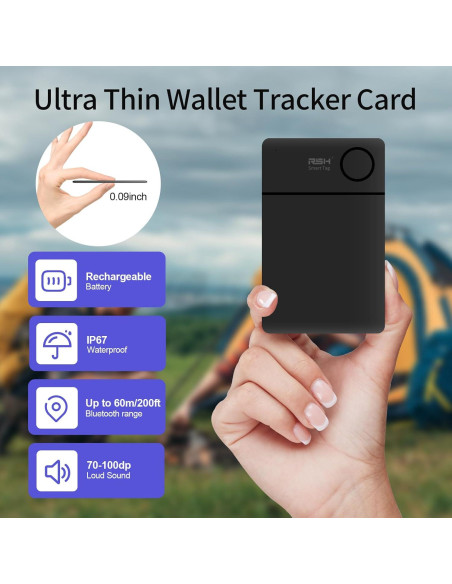 RSH Tarjeta Localizadora Recargable Bluetooth 2 Piezas