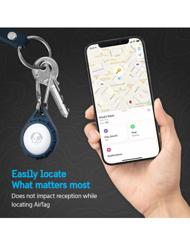 Funda Protectora Pelican para AirTag con Clip Marino