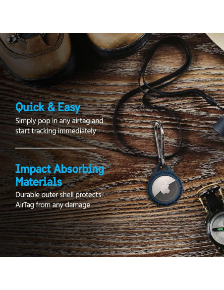 Funda Protectora Pelican para AirTag con Clip Marino