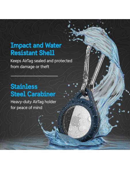 Funda Protectora Pelican para AirTag con Clip Marino