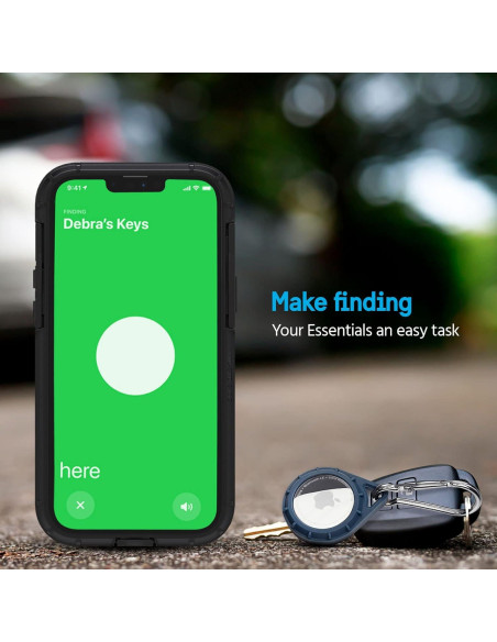 Funda Protectora Pelican para AirTag con Clip Marino