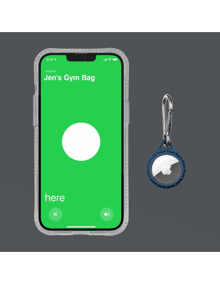 Funda Protectora Pelican para AirTag con Clip Marino