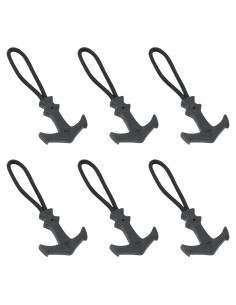 Tiradores de Cremallera Honbay 6PCS Nylon Ancla Negro