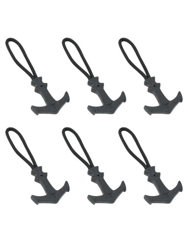 Tiradores de Cremallera Honbay 6PCS Nylon Ancla Negro