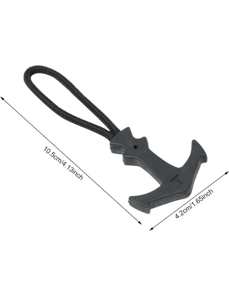 Tiradores de Cremallera Honbay 6PCS Nylon Ancla Negro