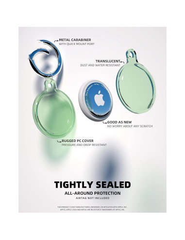 4 Soportes Protectores AirTag Ccigedy Impermeables y Resistentes