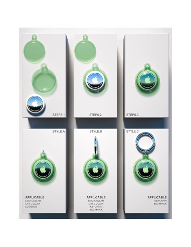 4 Soportes Protectores AirTag Ccigedy Impermeables y Resistentes