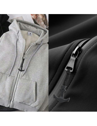 Tiradores de Cremallera Honbay 6PCS Nylon Ancla Negro